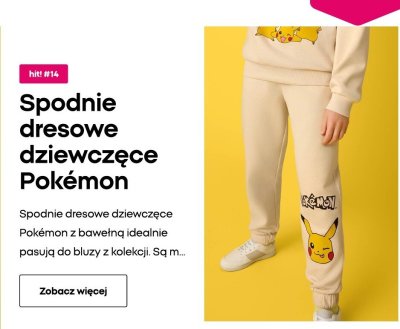 Spodnie dresowe dziewczęce Pokémon promocja w Pepco