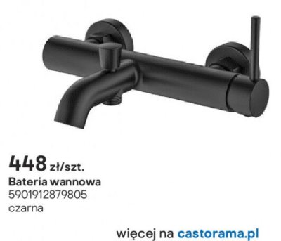 Bateria wannowa Riva czarna promocja w Castorama