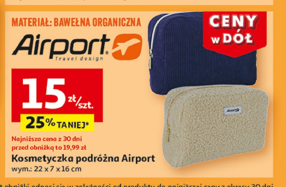 Kosmetyczka podróżna Airport promocja w Auchan