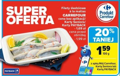 Filety śledziowe à la matjes Carrefour promocja w Carrefour