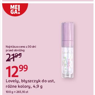 Błyszczyk do ust 10 Lovely h2o promocja