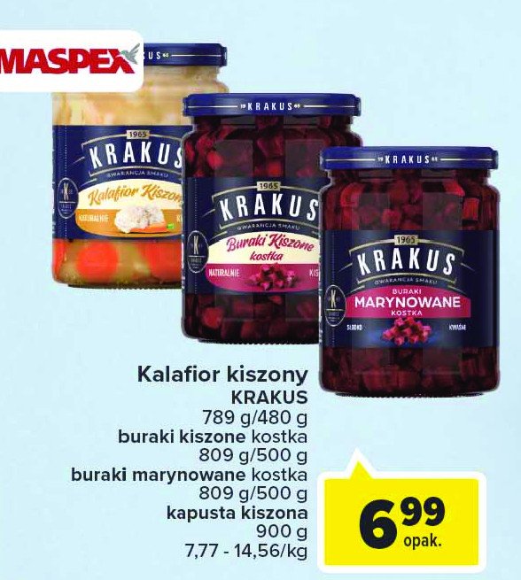 Kalafior kiszony Krakus maspex promocja