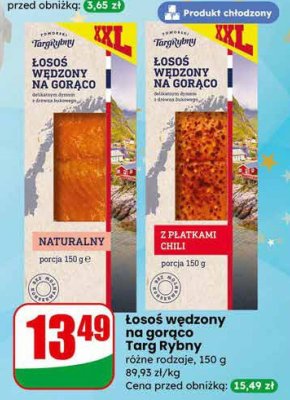 Łosoś wędzony na gorąco Targ Rybny różne rodzaje promocja w Dino