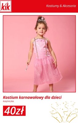 Kostium karnawałowy dla dzieci księżniczka promocja w KiK