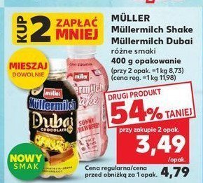Nap贸j mleczny sunny strawberry Mullermilch shake promocja