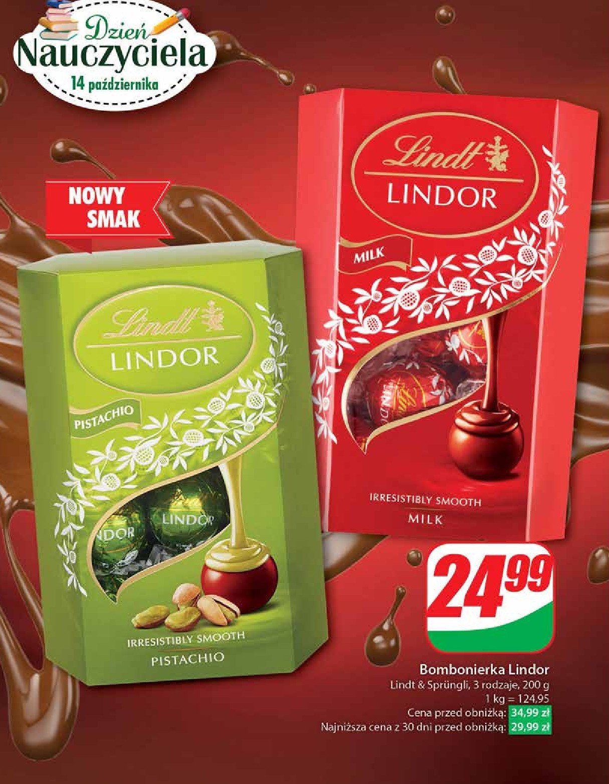 Bombonierka pistacchio Lindt lindor promocja