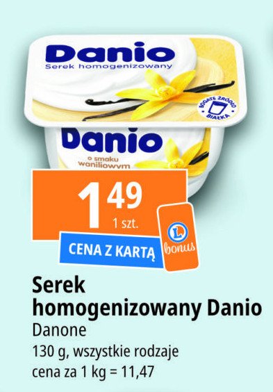 Serek waniliowy Danone danio promocja w Leclerc