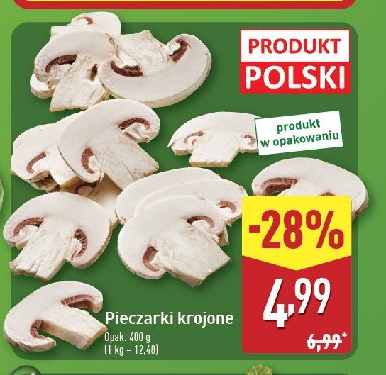Pieczarki krojone polskie promocja