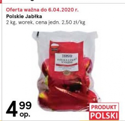 Jabłka Tesco mw promocja