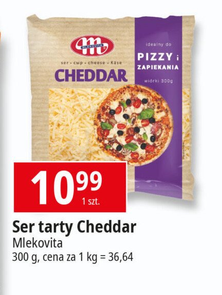 Ser cheddar wiórki Mlekovita promocja w Leclerc