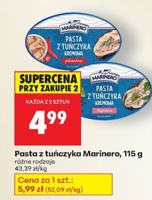 Pasta z tuńczyka różne rodzaje promocja w Biedronka