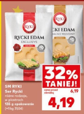 Ser Ryki różne rodzaje w plasterkach 135 g opakowanie promocja w Kaufland