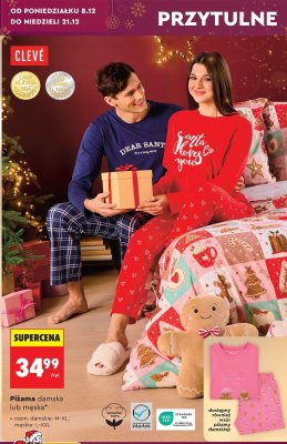 Piżama damska lub męska Clevé promocja w Biedronka