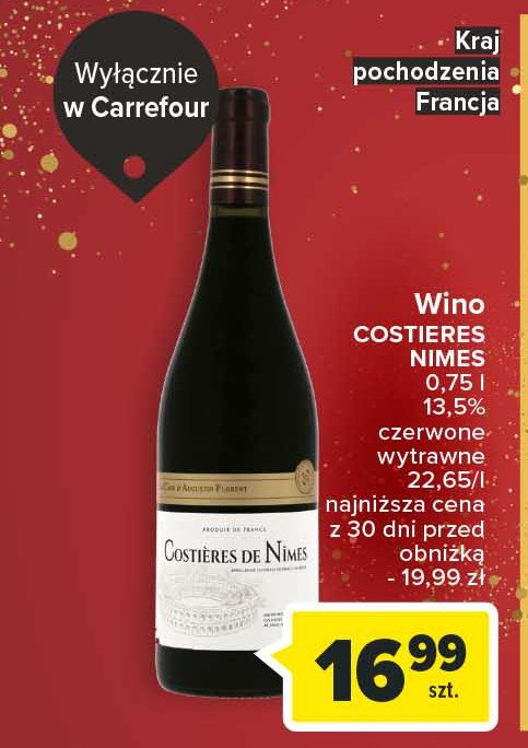 Wino COSTIERES DE NIMES promocja
