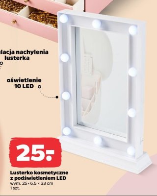Lusterko kosmetyczne z podświetleniem LED promocja w Netto