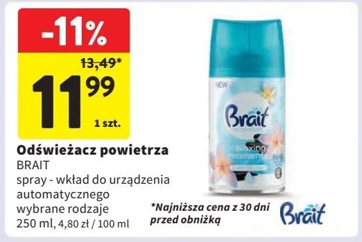 Odświeżacz relaxing moments zapas Brait 3 in 1 air care promocja