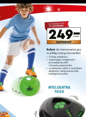 Robot do trenowania gry w piłkę nożną SoccerBot promocja w Biedronka