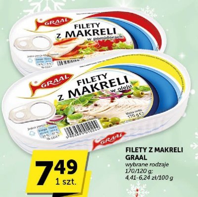 Filety z makreli w pomidorach Graal promocja w ABC