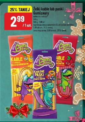 Żelki kable lub paski Gumizaury wybrane rodzaje promocja w POLOmarket