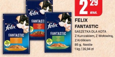 Karma dla kota Felix Fantastic saszetka z królikiem promocja w Chorten