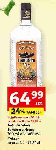 Tequila Sombrero negro silver promocja