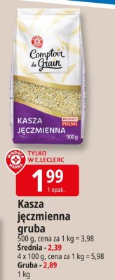 Kasza jęczmienna gruba promocja w Leclerc