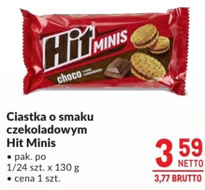 Ciastka o smaku czekoladowym Hit Minis promocja w Makro
