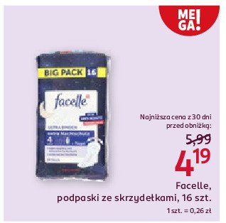 Podpaski ultra na noc Facelle promocja w Rossmann