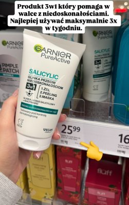Żel przeciw niedoskonałościom PureActive Salicylic 3w1 promocja w Rossmann