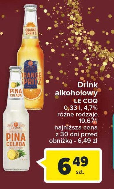Drink pina colada promocja