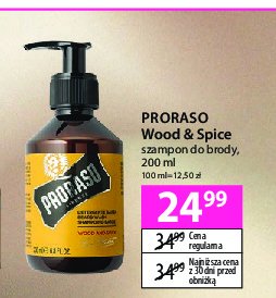 Szampon do brody wood and spice PRORASO promocja