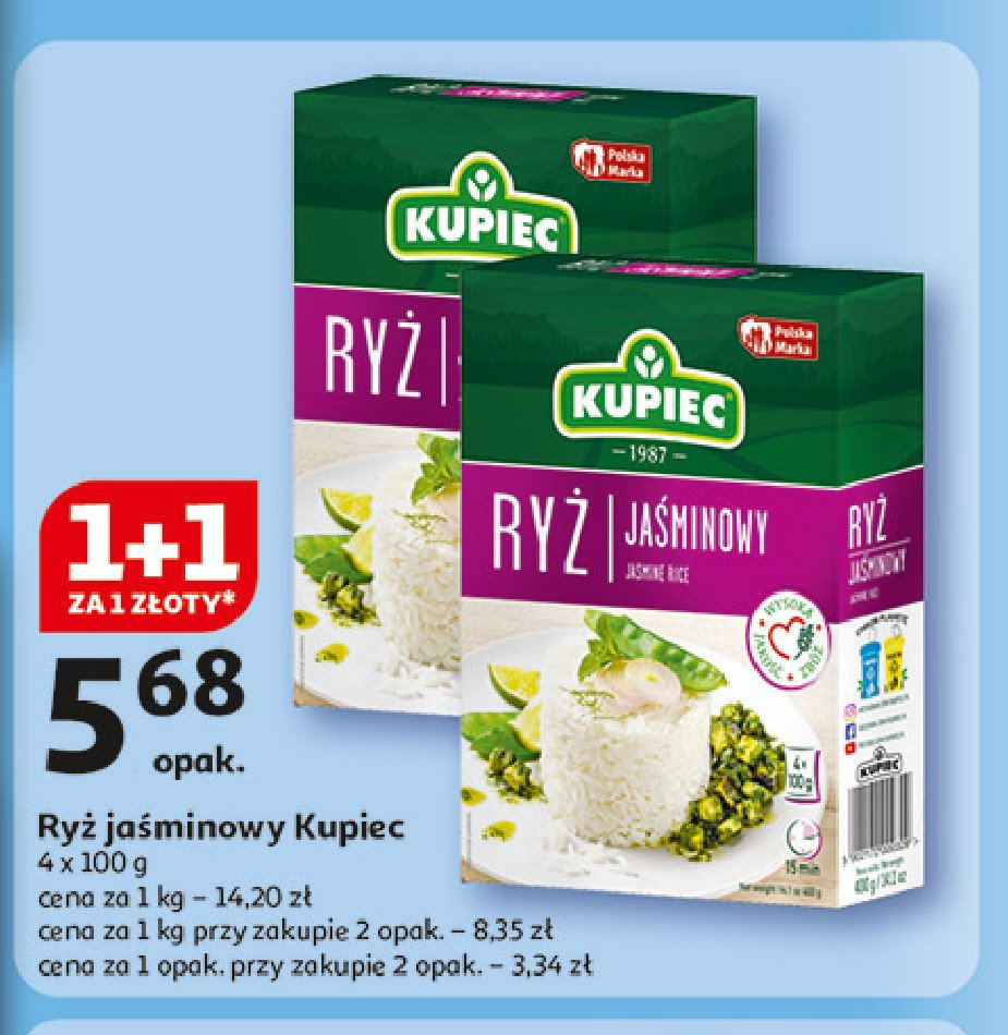 Ryż jaśminowy Kupiec promocja w Auchan