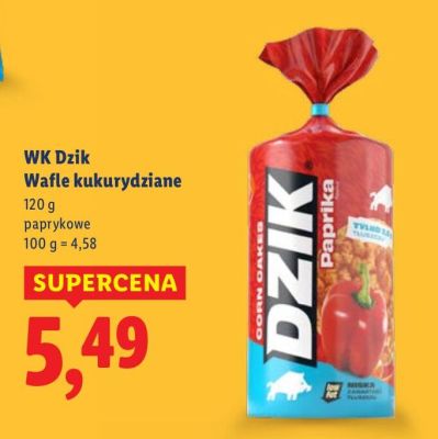 Wafle kukurydziane WK Dzik paprykowe promocja w Lidl