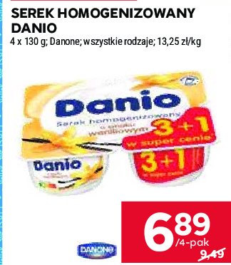 Serek wanilia Danone danio promocja w Stokrotka