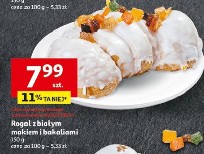 Rogal z białym makiem i bakaliami promocja w Auchan