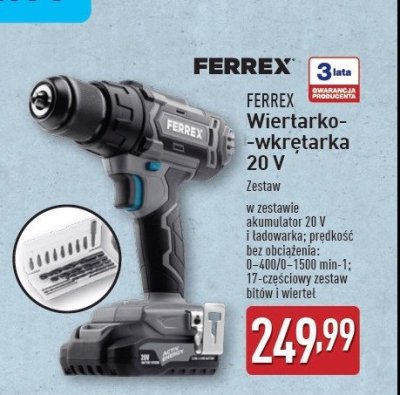 Wiertarko-wkr臋tarka 20v Ferrex promocja