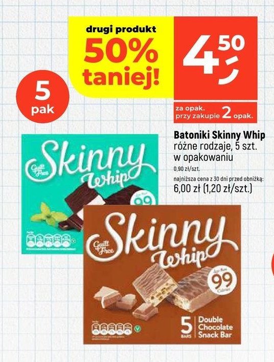 Batoniki mint & dark chocolate SKINNY WHIP promocja