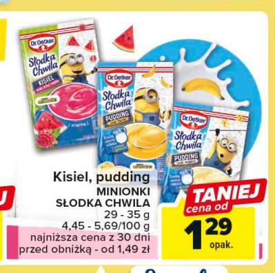 Pudding o smaku bananowym Dr. oetker słodka chwila promocja