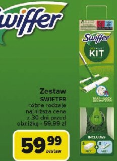 Zestaw startowy: miote艂ka do kurzu + mop + ko艅c贸wki do mopa Swiffer promocja