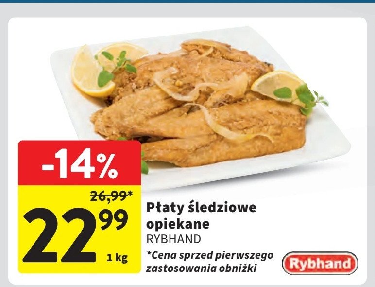 Płaty śledziowe opiekane Rybhand promocja w Intermarche