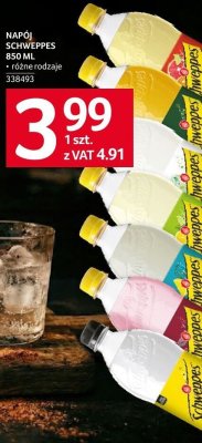 Napój Schweppes 850 ML różne rodzaje promocja w Selgros