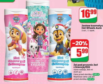 Żel pod prysznic 2w1 z licencją EDG, różne rodzaje promocja w Dino