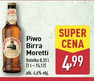 Piwo Birra moretti promocja w Aldi