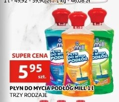 P艂yn do mycia pod艂贸g uniwersalny Mill clean promocja