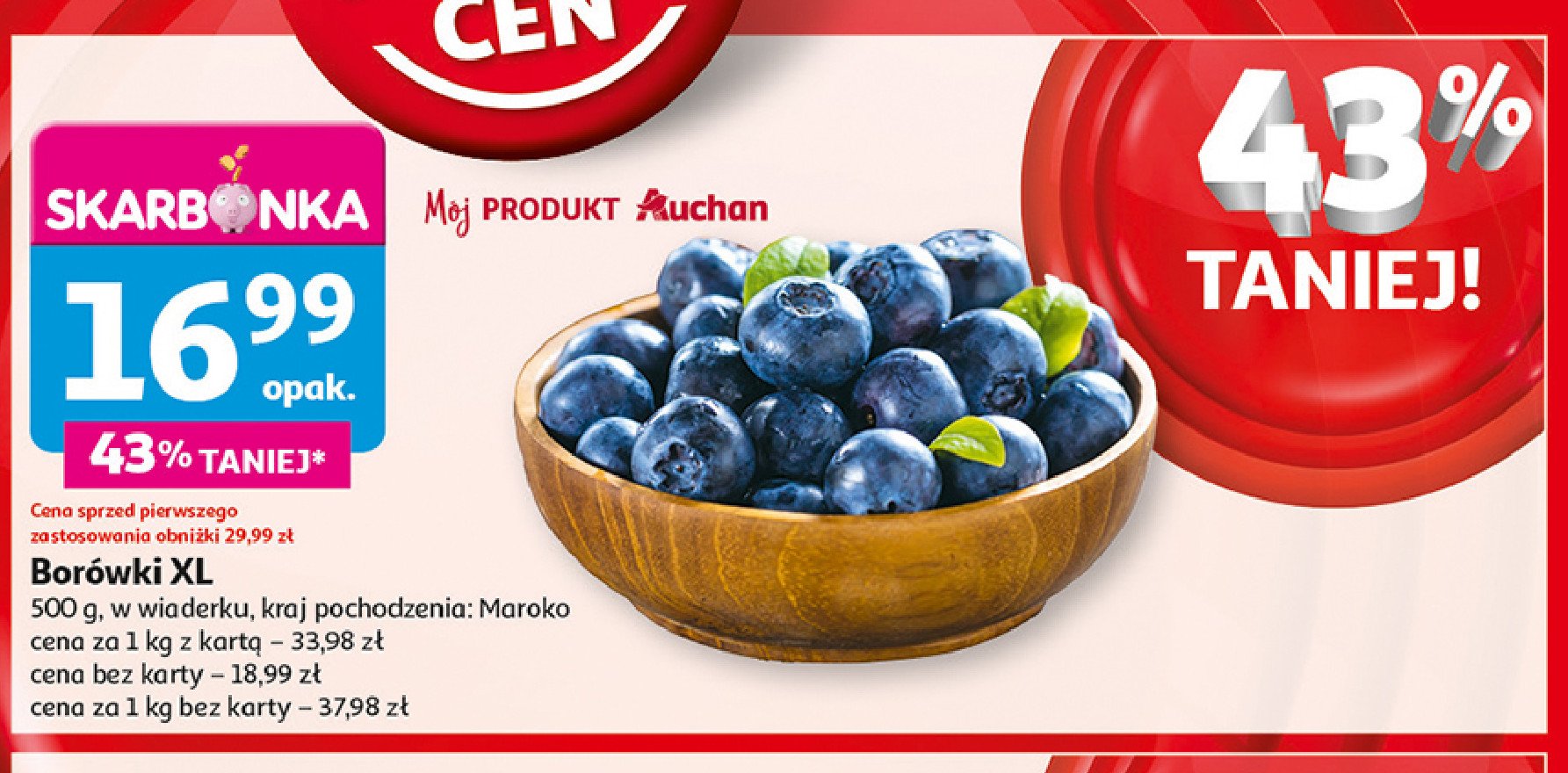 Borówka amerykańska promocja w Auchan