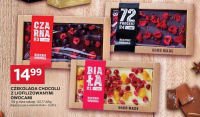 Czekolada chocolu z liofilizowanymi owocami promocja w Stokrotka
