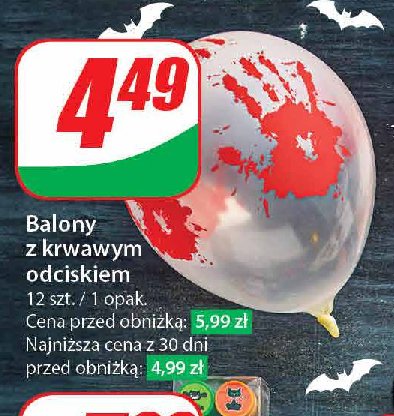 Balon z krwawym odciskiem promocja