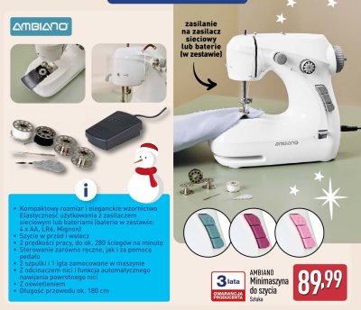 Minimaszyna do szycia promocja w Aldi