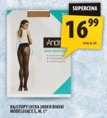 Rajstopy Lycra 20den Bikini Modelujące S, M, L promocja w Arhelan