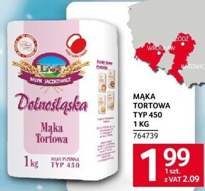 Mąka tortowa TYP 450 1KG promocja w Selgros